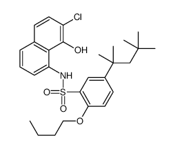 Benzenesulfonamide,2-butoxy-N-(7-chloro-8-hydroxy-1-naphthalenyl)-5-(1,1,3,3-tetramethylbutyl)- Structure