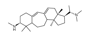 [20S,(+)]-N,N',N',4,4,14-Hexamethyl-B(9a)-homo-19-nor-5α-pregna-9(11),9a-diene-3β,20-diamine Structure