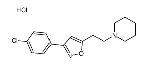 3-(4-chlorophenyl)-5-(2-piperidin-1-ium-1-ylethyl)-1,2-oxazole,chloride Structure