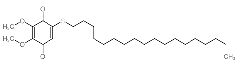 2,5-Cyclohexadiene-1,4-dione,2,3-dimethoxy-5-(octadecylthio)- Structure