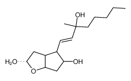 (3aR,4R,5R,6aS)-4-((E)-3-Hydroxy-3-methyl-oct-1-enyl)-hexahydro-cyclopenta[b]furan-2,5-diol Structure