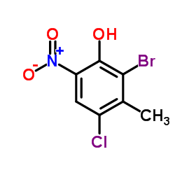 2-Bromo-4-chloro-3-Methyl-6-nitro-phenol structure