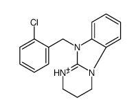 10-[(2-chlorophenyl)methyl]-1,2,3,4-tetrahydropyrimido[1,2-a]benzimidazol-5-ium结构式