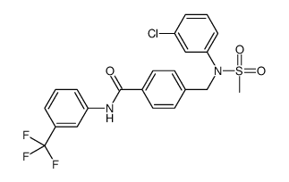 4-[(3-chloro-N-methylsulfonylanilino)methyl]-N-[3-(trifluoromethyl)phenyl]benzamide Structure