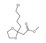 [2-(4-chlorobutyl)-[1,3]dioxolan-2-yl]acetic acid methyl ester Structure