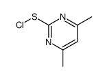 (4,6-dimethylpyrimidin-2-yl) thiohypochlorite结构式