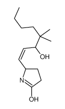 5-(3-hydroxy-4,4-dimethyloct-1-enyl)pyrrolidin-2-one结构式