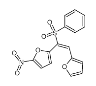 2-((E)-1-benzenesulfonyl-2-furan-2-yl-vinyl)-5-nitro-furan Structure