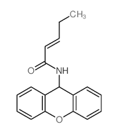 2-Pentenamide,N-9H-xanthen-9-yl-结构式