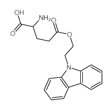 2-amino-5-(2-carbazol-9-ylethoxy)-5-oxo-pentanoic acid structure