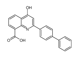 4-oxo-2-(4-phenylphenyl)-1H-quinoline-8-carboxylic acid结构式