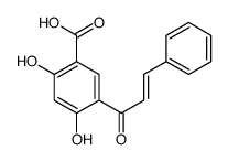 2,4-dihydroxy-5-[(E)-3-phenylprop-2-enoyl]benzoic acid结构式