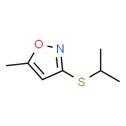 Isoxazole, 5-methyl-3-[(1-methylethyl)thio]- (9CI)结构式