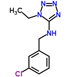 N-(3-Chlorobenzyl)-1-ethyl-1H-tetrazol-5-amine结构式