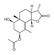 (3S)-3β,5aα,9-Trimethyl-4β-acetoxy-6α-hydroxy-3aβ,4,5,5a,6,7,8,9bα-octahydronaphtho[1,2-b]furan-2(3H)-one Structure