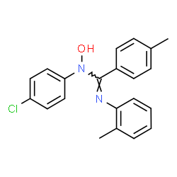 N-(4-Chlorophenyl)-N-hydroxy-4-methyl-N'-(2-methylphenyl)benzenecarbimide amide structure