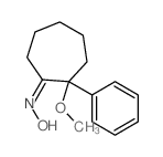 Cycloheptanone,2-methoxy-2-phenyl-, oxime structure