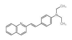 N,N-diethyl-4-(2-quinolin-2-ylethenyl)aniline结构式