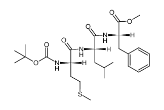 tert-butyloxycarbonyl-methionyl-leucyl-phenylalanine methyl ester结构式