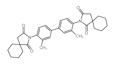 3-[4-[4-(2,4-dioxo-3-azaspiro[4.5]dec-3-yl)-3-methyl-phenyl]-2-methyl-phenyl]-3-azaspiro[4.5]decane-2,4-dione Structure