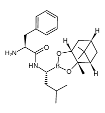 (S)-2-Amino-N-((R)-3-methyl-1-((3aS,4S,6S,7aR)-3a,5,5-trimethylhexahydro-4,6-methanobenzo[d][1,3,2]dioxaborol-2-yl)butyl)-3-phenylpropanamide structure