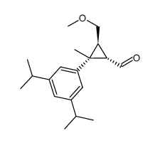 (+)-(1S,2R,3R)-3-methoxymethyl-2-methyl-2-(3,5-diisopropyl-phenyl)-cyclopropanecarbaldehyde Structure