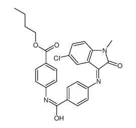 butyl 4-[[4-[(5-chloro-1-methyl-2-oxoindol-3-ylidene)amino]benzoyl]amino]benzoate结构式