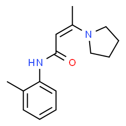 N-(2-METHYLPHENYL)-3-PYRROLIDINO-2-BUTE& structure