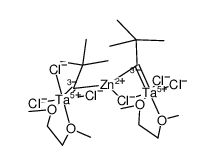 [[Cl2(1,2-dimethoxyethane)Ta(μ-CCMe3)]2Zn(μ-Cl)2]结构式