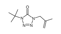 1-tert-Butyl-1,4-dihydro-4-(2-methyl-2-propenyl)-5H-tetrazol-5-on结构式