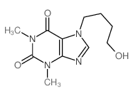 1H-Purine-2,6-dione,3,7-dihydro-7-(4-hydroxybutyl)-1,3-dimethyl- structure