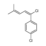 1-chloro-4-(1-chloro-4-methylpenta-1,3-dienyl)benzene Structure