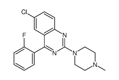 6-chloro-4-(2-fluorophenyl)-2-(4-methylpiperazin-1-yl)quinazoline结构式