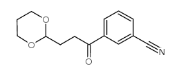 3'-CYANO-3-(1,3-DIOXAN-2-YL)PROPIOPHENONE结构式