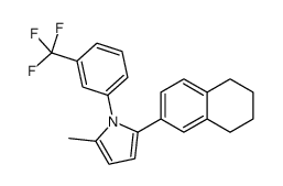 2-methyl-5-(5,6,7,8-tetrahydronaphthalen-2-yl)-1-[3-(trifluoromethyl)phenyl]pyrrole Structure