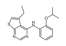 5-ethyl-N-(2-propan-2-yloxyphenyl)thieno[2,3-d]pyrimidin-4-amine结构式