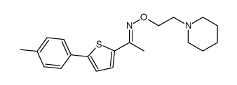 (E)-1-[5-(4-methylphenyl)thiophen-2-yl]-N-(2-piperidin-1-ylethoxy)ethanimine Structure