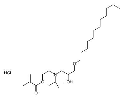 2-[tert-butyl-(3-dodecoxy-2-hydroxypropyl)amino]ethyl 2-methylprop-2-enoate,hydrochloride结构式