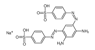 p,p'-[(4,6-diamino-m-phenylene)bis(azo)]bis(benzenesulphonic) acid, sodium salt structure