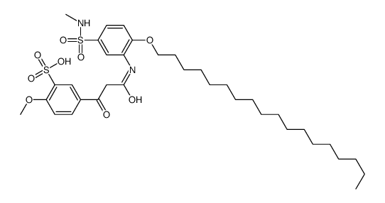 2-methoxy-5-[3-[[5-[(methylamino)sulphonyl]-2-(octadecyloxy)phenyl]amino]-1,3-dioxopropyl]benzenesulphonic acid结构式