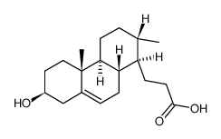 13.17-Seco-13α-androsten-(5)-ol-(3β)-saeure-(17)结构式