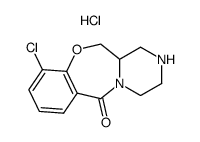 10-chloro-1,2,3,4,12,12a-hexahydro-6H-pyrazino[2,1-c][1,4]benzoxazepin-6-one hydrochloride Structure