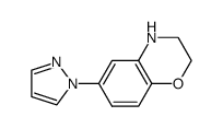 6-(1H-pyrazol-1-yl)-3,4-dihydro-2H-1,4-benzoxazine结构式