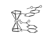 1,1'-bis[7-(methoxycarbonyl)-1-naphthyl]ferrocene Structure