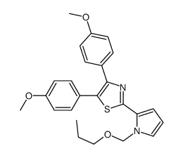 4,5-bis(4-methoxyphenyl)-2-[1-(propoxymethyl)pyrrol-2-yl]-1,3-thiazole结构式