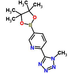 2-(1-甲基-1H-四唑-5-基)-5-(4,4,5,5-四甲基-1,3,2-二氧硼杂环戊烷-2-基)-吡啶结构式