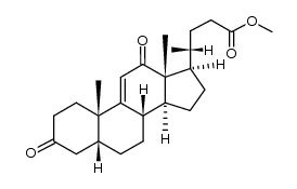 methyl 3,12-dioxo-5β-chol-9(11)-enate结构式