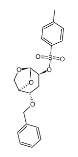 .beta.-D-arabino-Hexopyranose, 1,6-anhydro-3-deoxy-4-O-(phenylmethyl)-, 4-methylbenzenesulfonate结构式