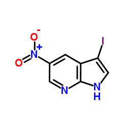 3-Iodo-5-nitro-7-azaindole Structure