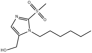 (1-己基-2-甲磺酰基-1H-咪唑-5-基)甲醇结构式